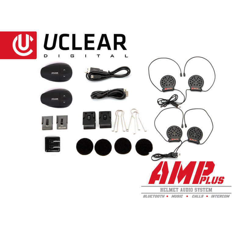 AMP Plus Bluetooth Helm-Audiosystem - Doppel-Set